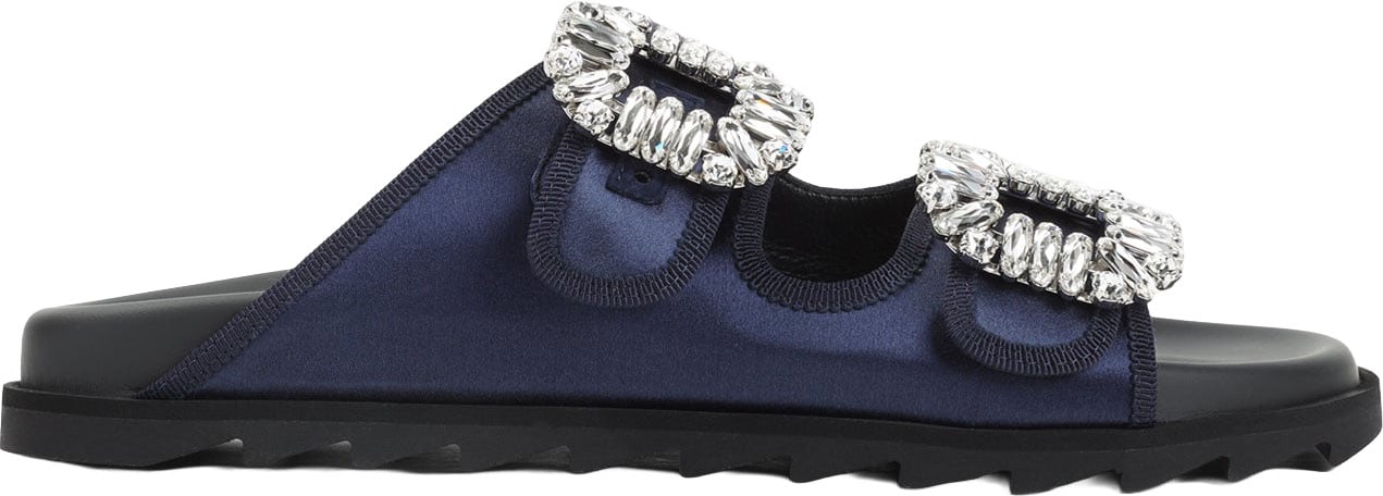 Roger Vivier Slidy Strass Bord Gros Mules Divers