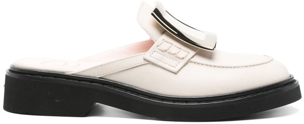 Roger Vivier Flat Shoes White Wit