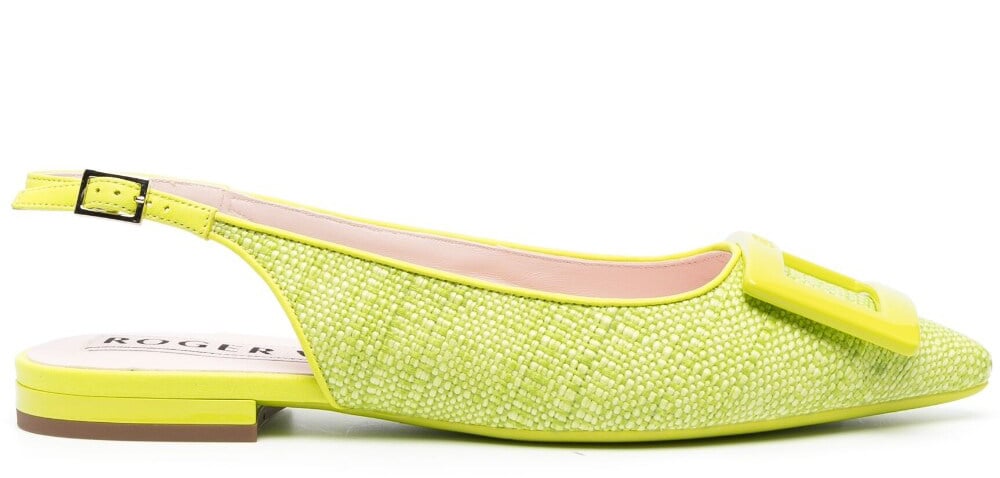 Roger Vivier Flat Shoes Green Groen