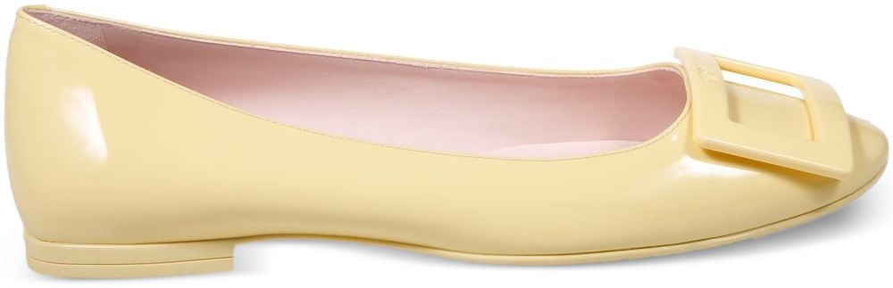 Roger Vivier Flat Shoes Yellow Geel