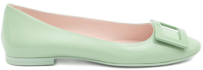 Roger Vivier Flat Shoes Green Groen