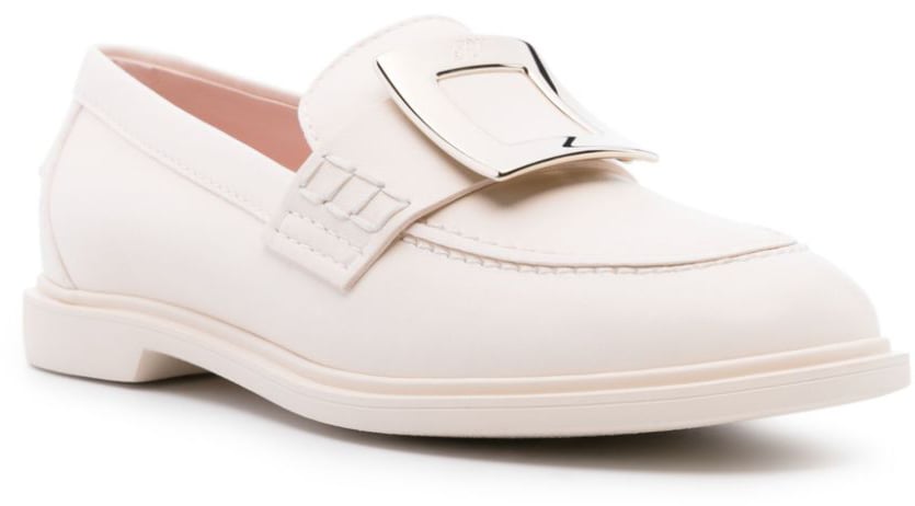 Roger Vivier Flat Shoes Cream Wit