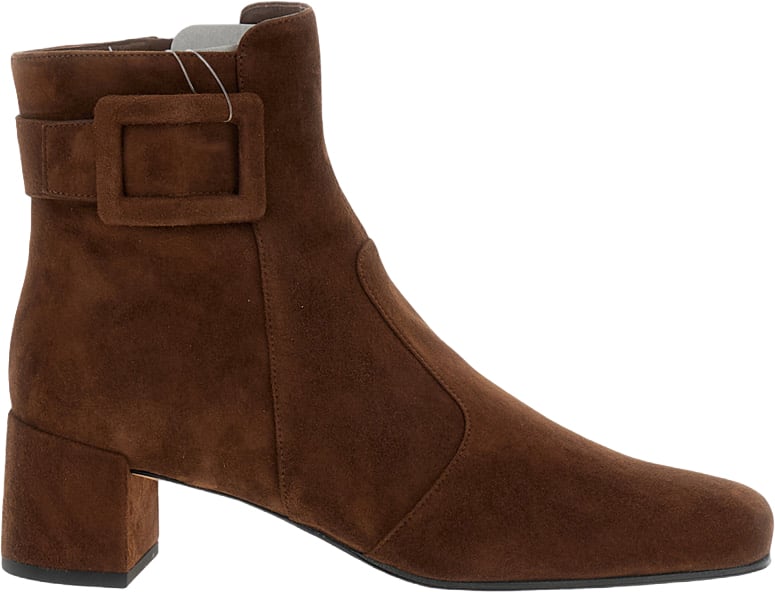Roger Vivier Classic Brown Boots With Rounded Toe Bruin