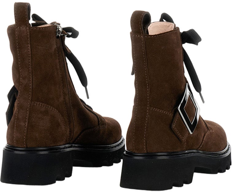 Roger Vivier Classic Brown Boots With Smooth Finish Bruin