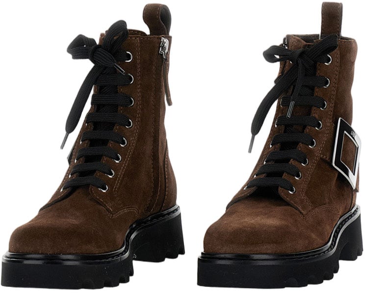Roger Vivier Classic Brown Boots With Smooth Finish Bruin