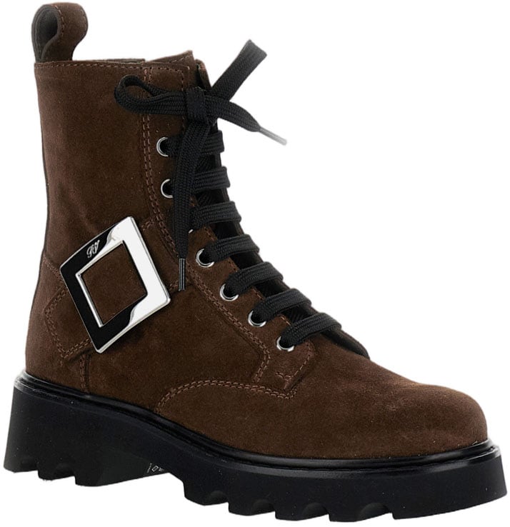 Roger Vivier Classic Brown Boots With Smooth Finish Bruin