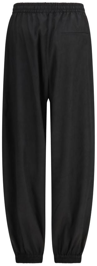Rohe Black Polyester Joggers (Workout Pants) Zwart