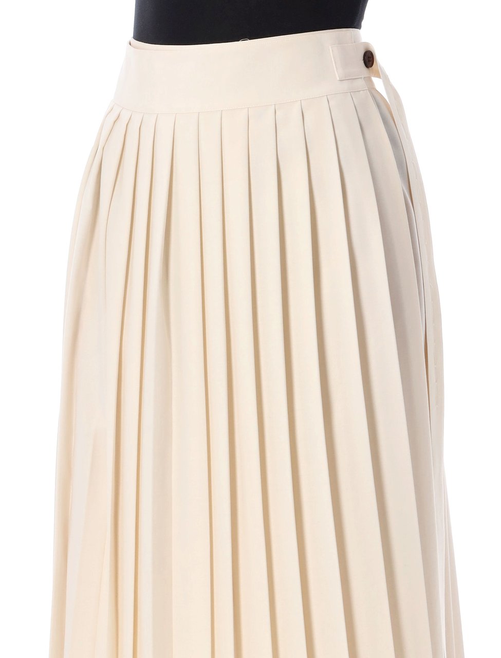 Rohe Plisse Wrap Wool-Blend Midi Skirt Neutraal