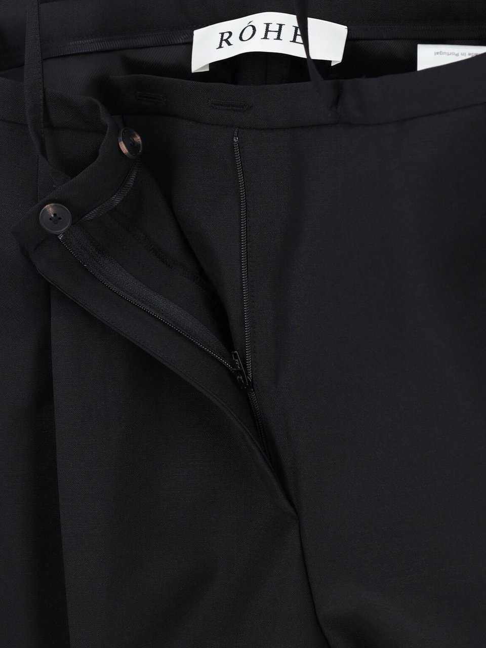 Rohe Black Virgin Wool "Marie" Jacket Zwart