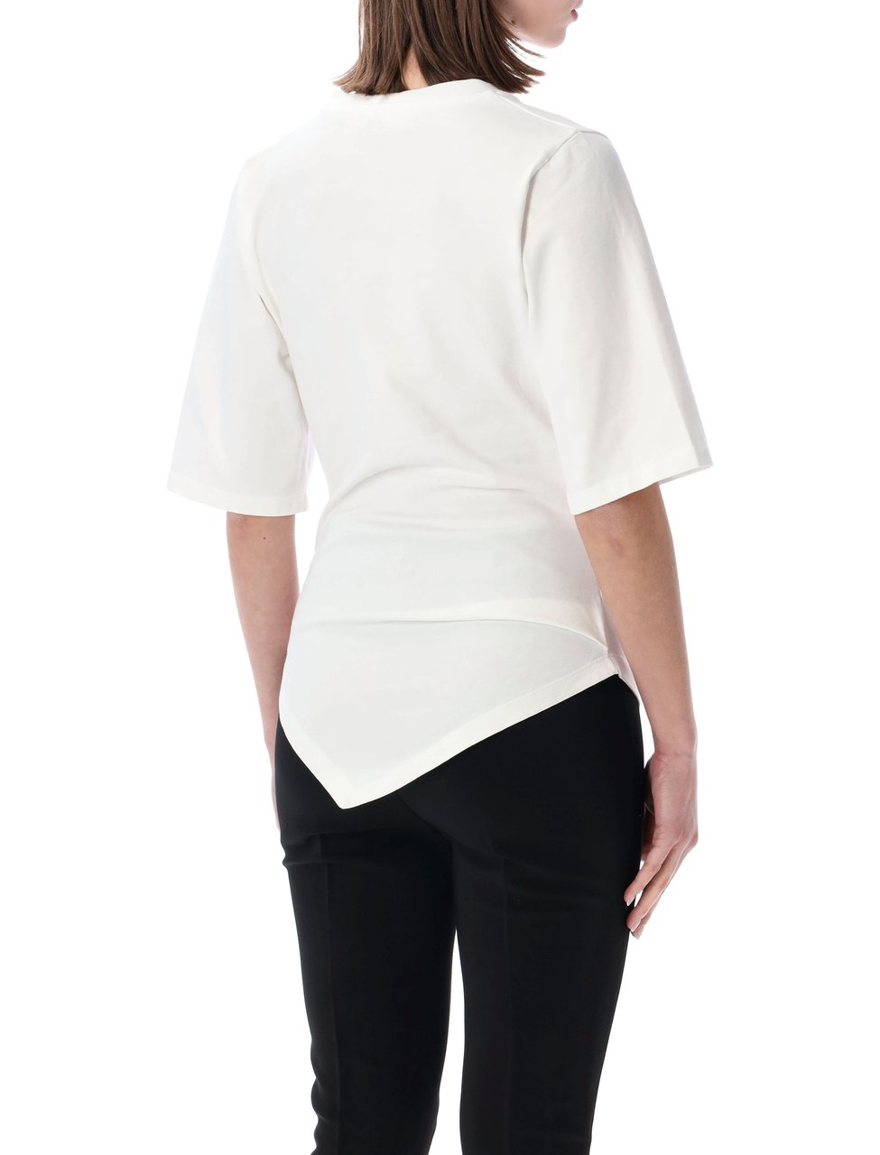 Rohe Asymmetrical Twisted Organic Cotton Tee Wit