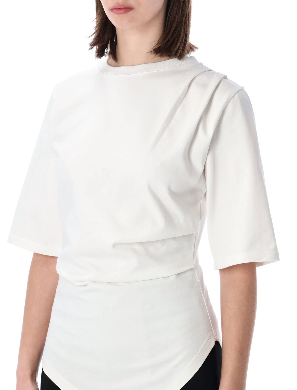 Rohe Asymmetrical Twisted Organic Cotton Tee Wit