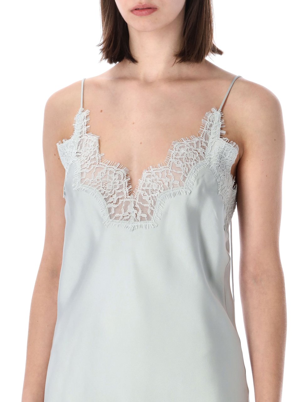 Rohe White Silk Midi Slip Dress Wit