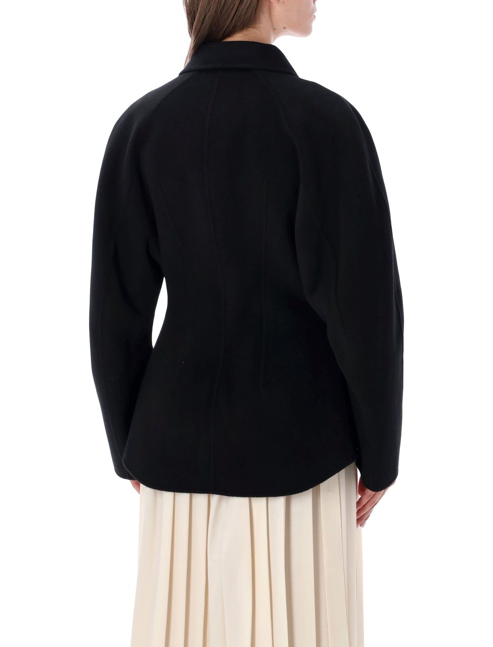 Rohe Sculptural Double-Face Wool Blazer Zwart