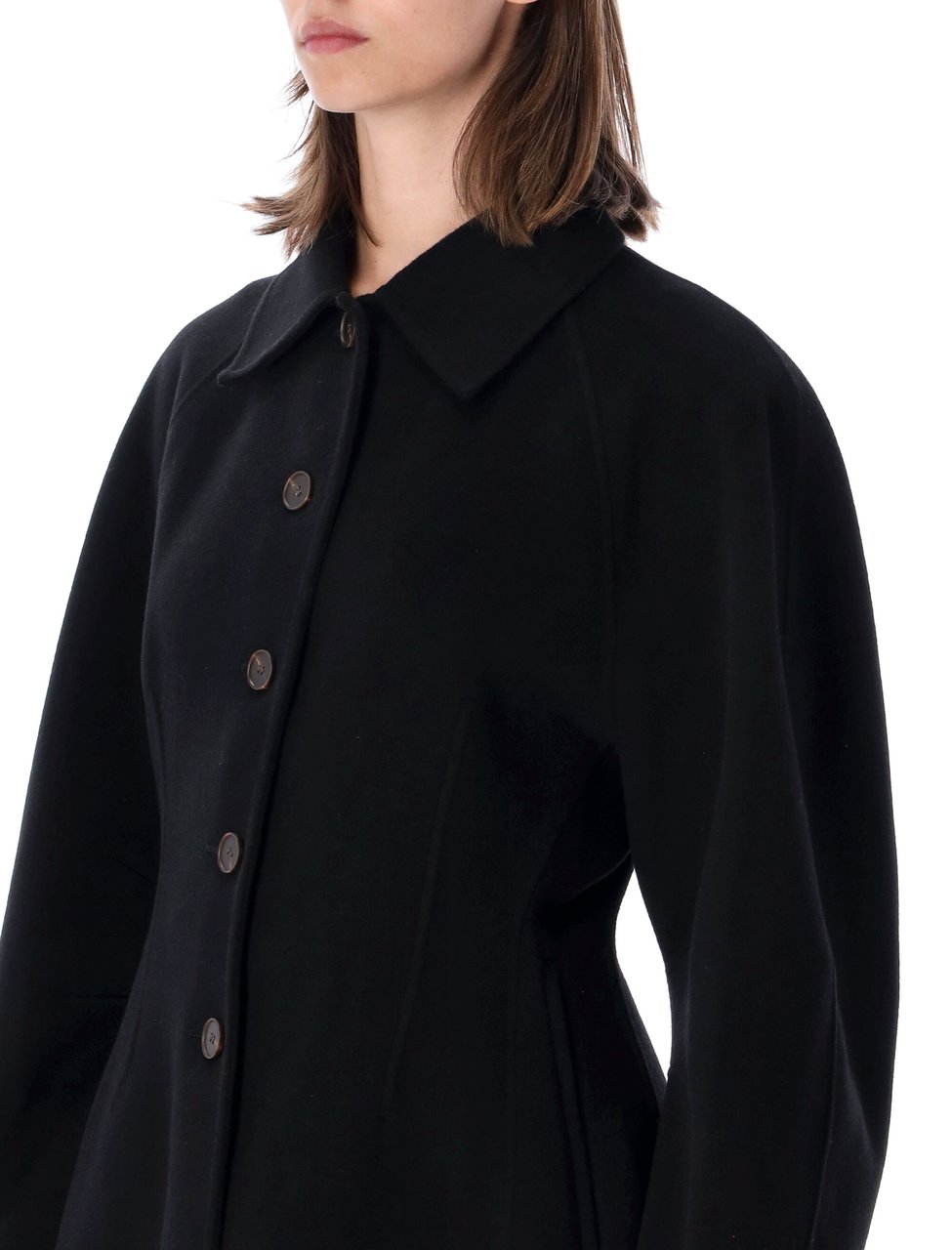 Rohe Sculptural Double-Face Wool Blazer Zwart