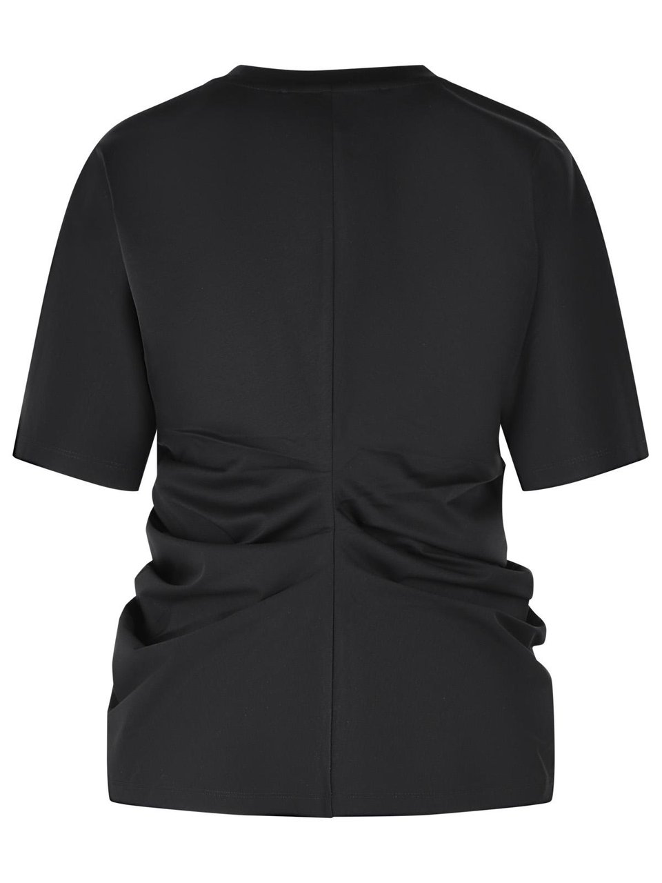 Rohe Draped T-Shirt In Black Cotton Blend Zwart