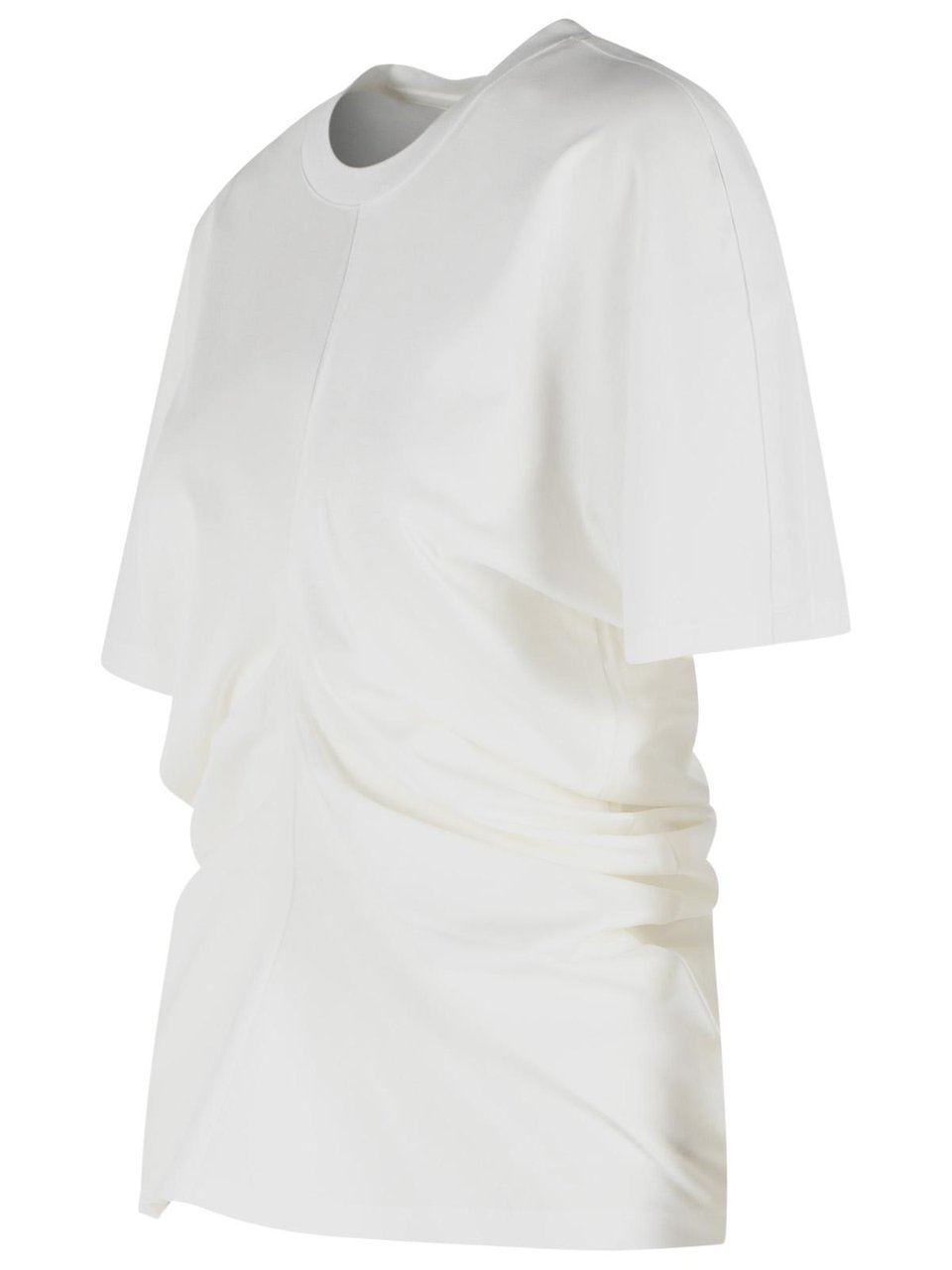 Rohe Draped T-Shirt In White Cotton Blend Wit