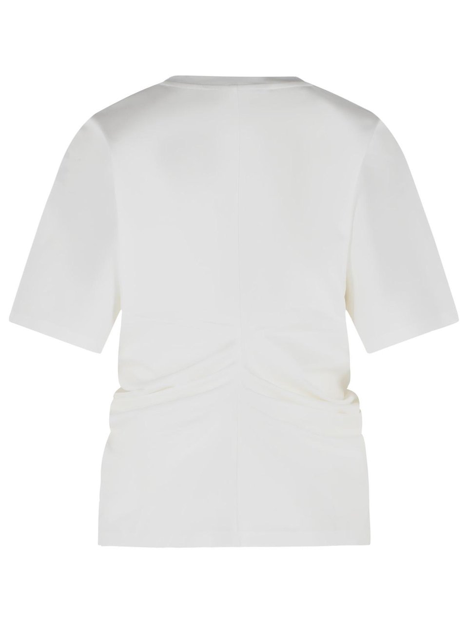 Rohe Draped T-Shirt In White Cotton Blend Wit