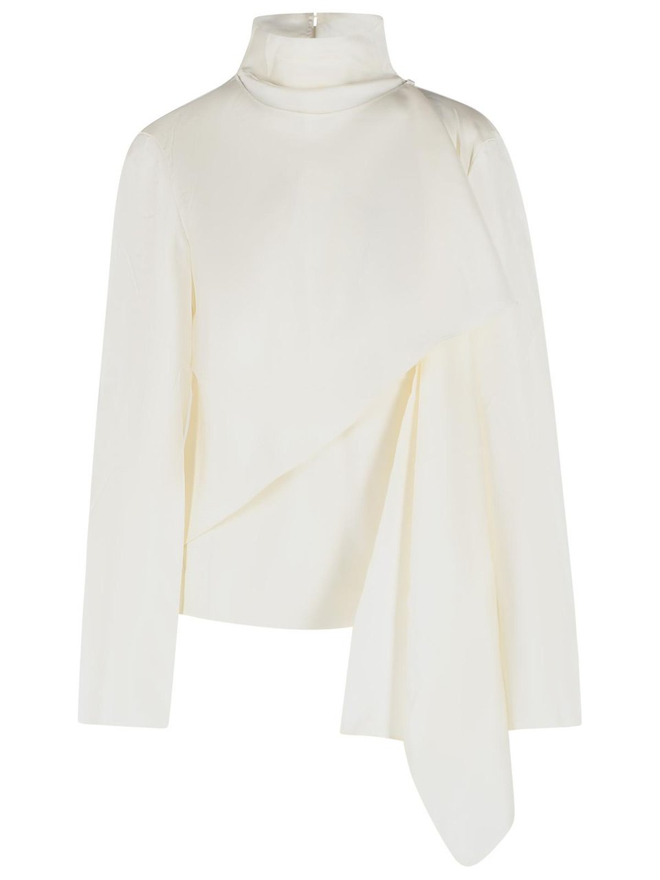 Rohe Cream Silk Scarf Blouse Wit