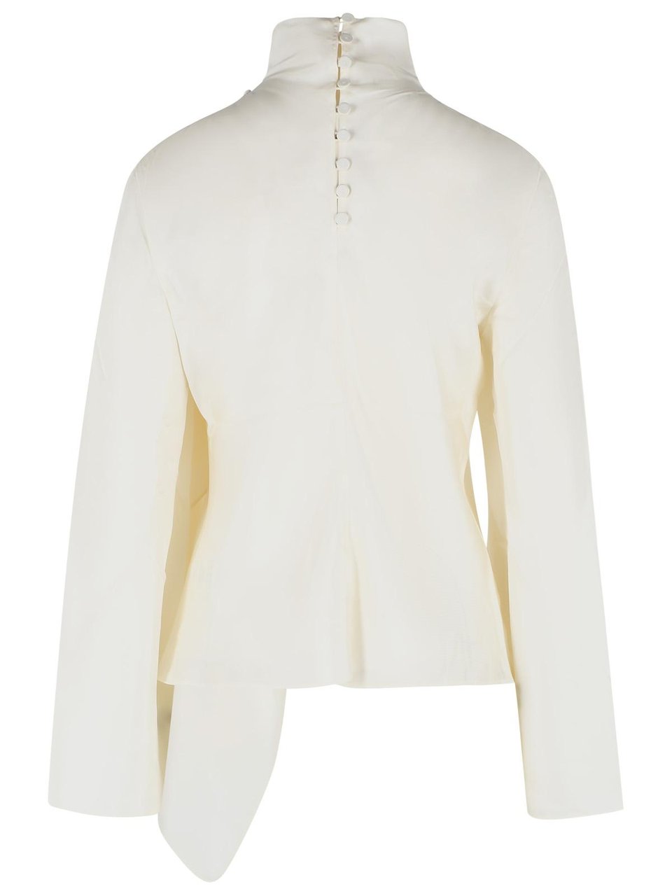 Rohe Cream Silk Scarf Blouse Wit