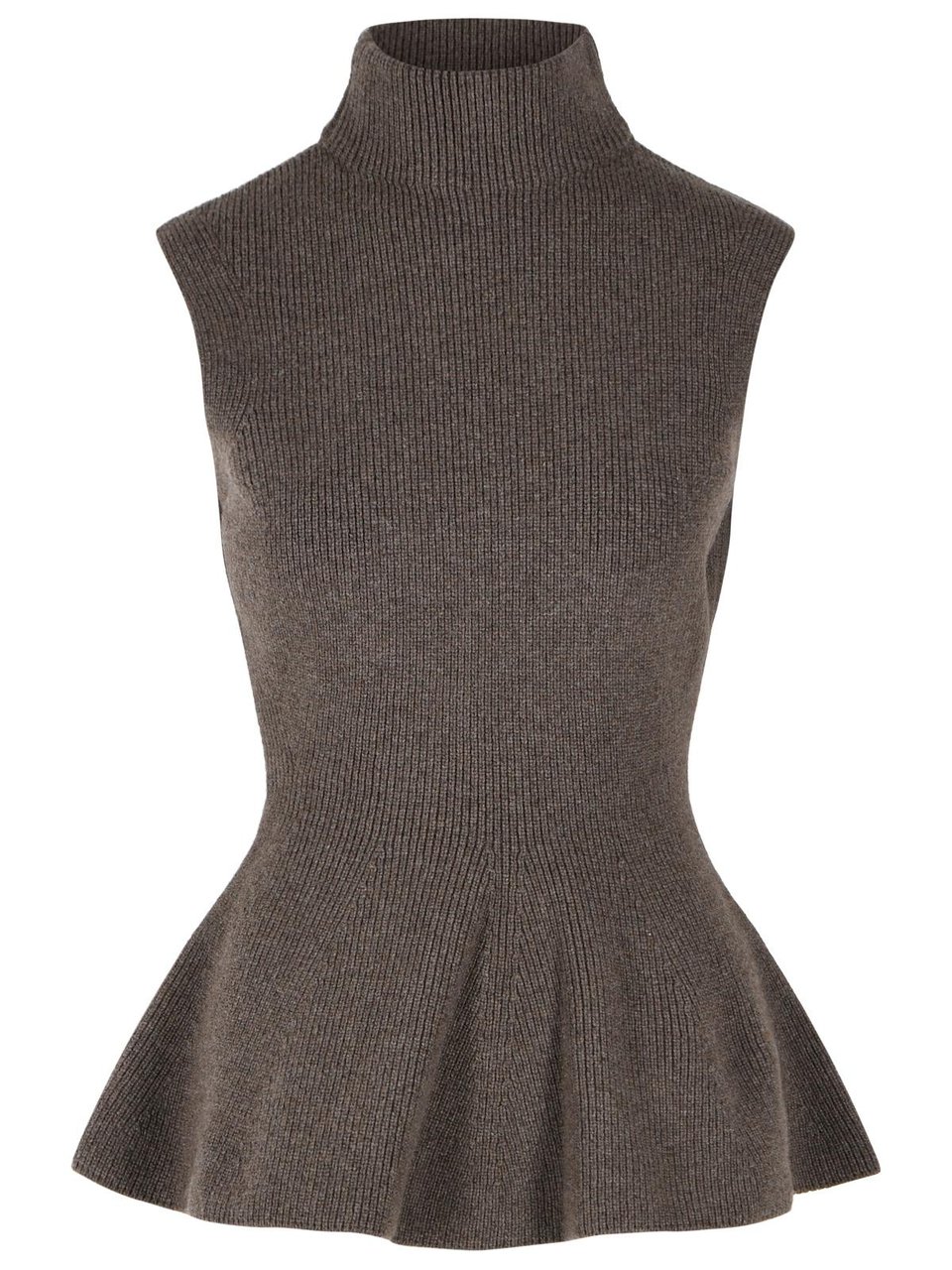 Rohe 'Sculptural' Brown Wool And Cashmere Blend Vest Grijs