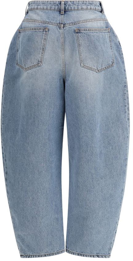 Rohe Blue Cotton Straight-Leg Jeans Blauw