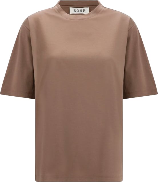 Rohe Brown Cotton T-Shirt Blauw
