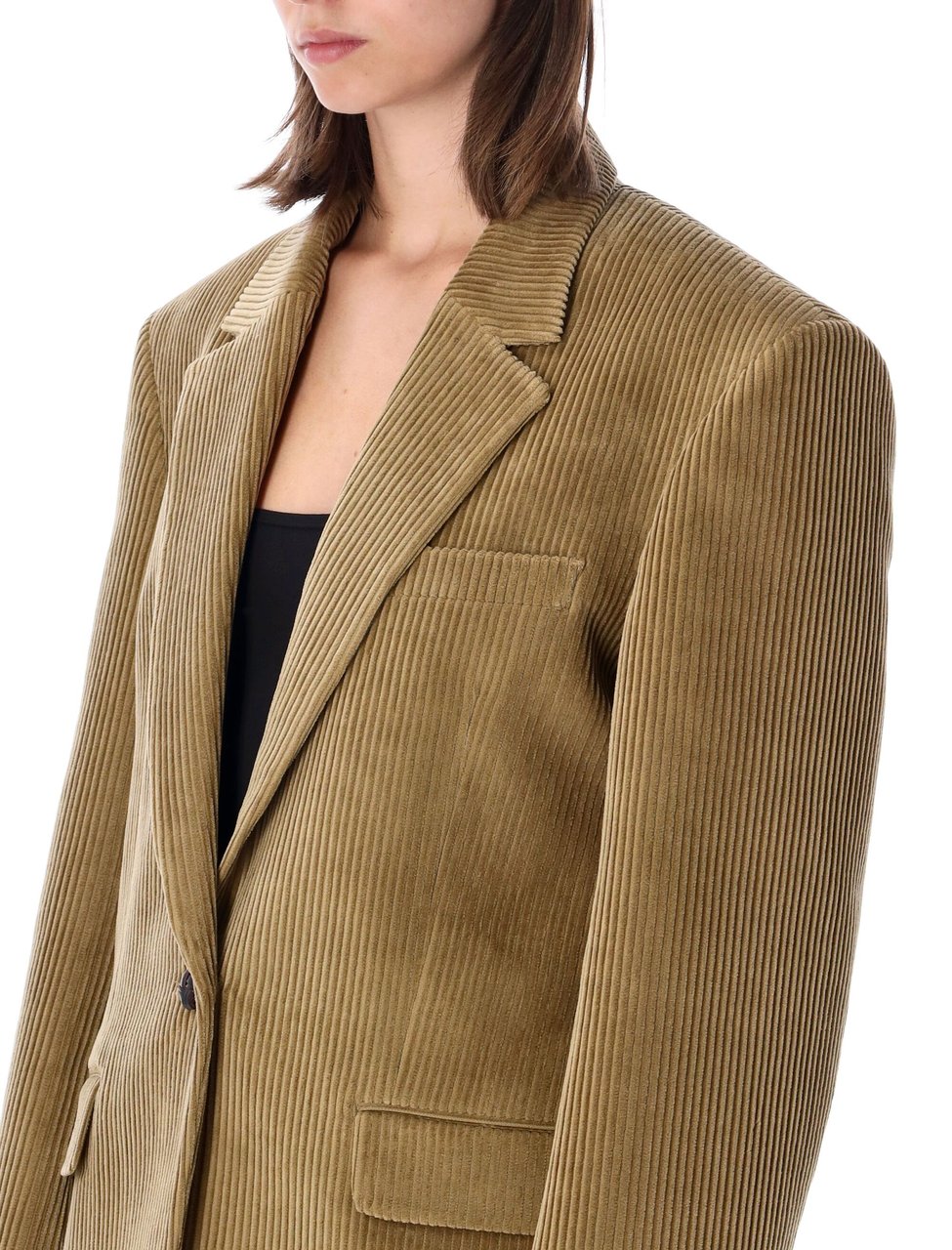 Rohe Velvet Oversize Corduroy Button Blazer Bruin