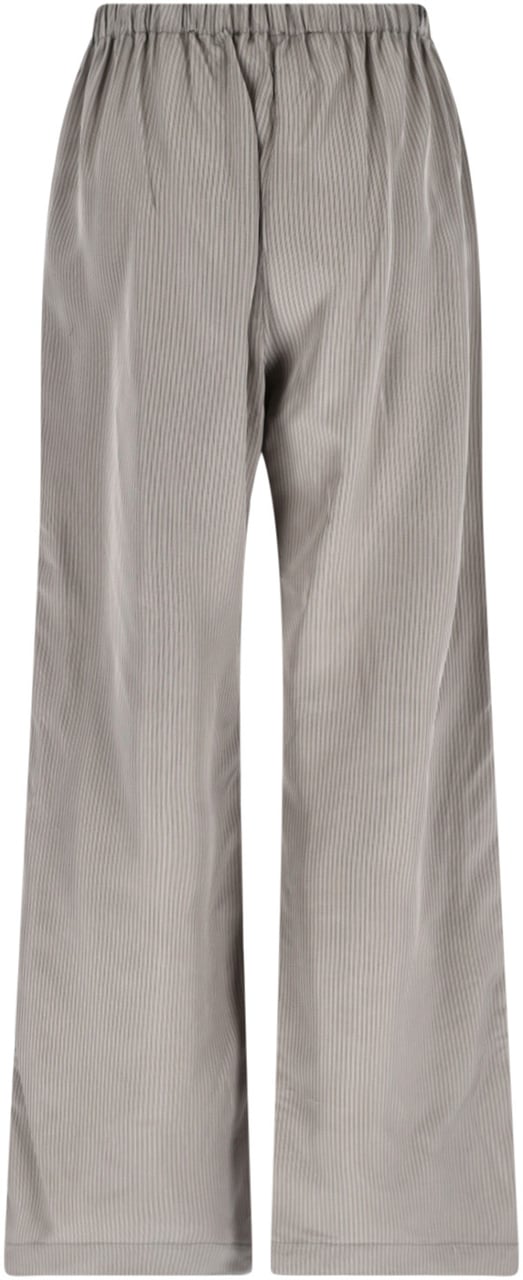 Rohe Striped Trousers In Grey Fabric, Medium Waist Grijs