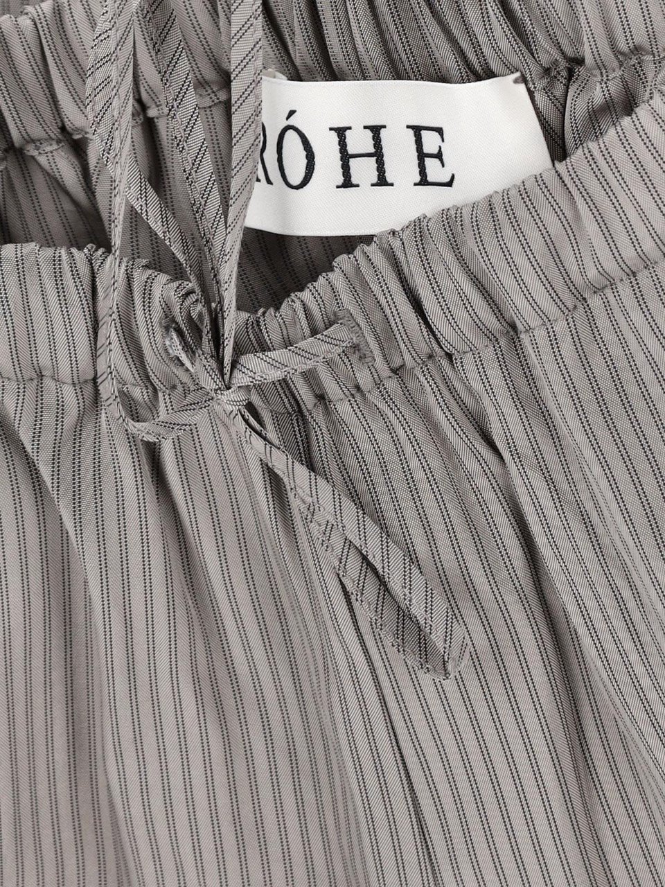 Rohe Striped Trousers In Grey Fabric, Medium Waist Grijs