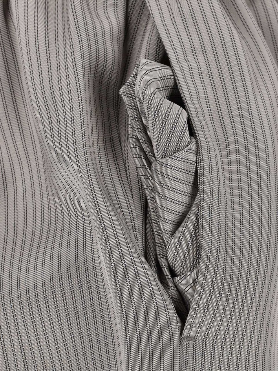 Rohe Striped Trousers In Grey Fabric, Medium Waist Grijs