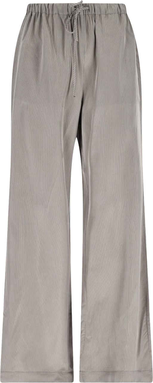 Rohe Striped Trousers In Grey Fabric, Medium Waist Grijs