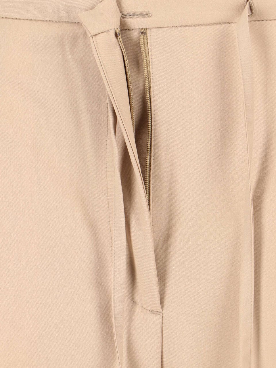 Rohe Beige Wide-Leg Virgin Wool Drawstring Trousers Neutraal