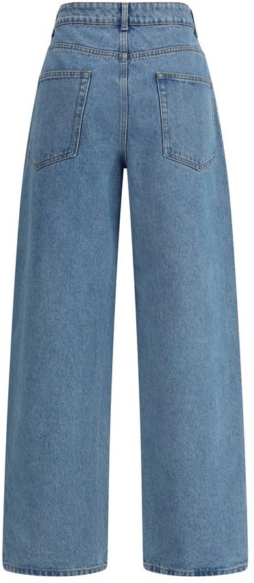 Rohe Blue Cotton Relaxed Fit Jeans Blauw