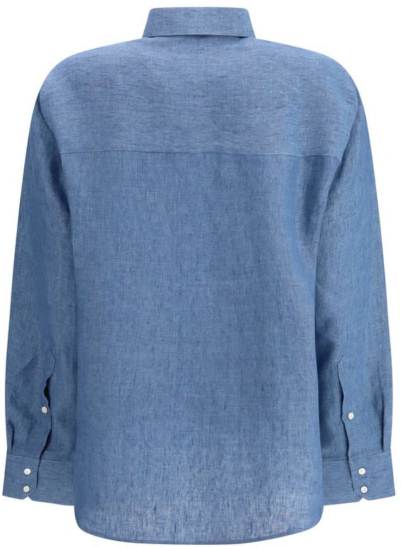 Rohe Blue Denim Shirt Blauw