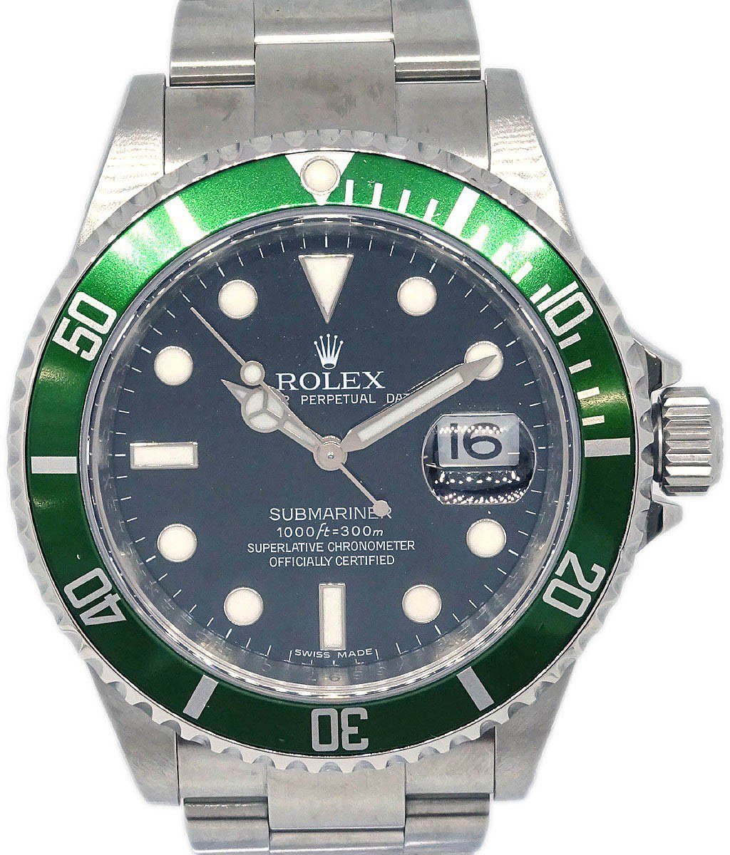 Rolex Rolex Oyster Perpetual Submariner Kermit Date Automatic Watch Stainless Steel 40 Divers