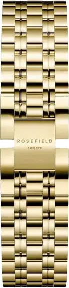 Rosefield Horlogeband Staal met Geelgouden Plating 14mm Goud