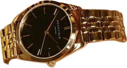 Rosefield Horloge ABGSG-A19 The Ace XS Staal met Geelgouden Plating Quartz met Zwarte Wijzerplaat Goud