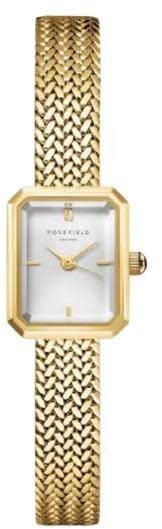 Rosefield Horloge MWGMG-M01 Mini Octagon Staal met Geelgouden Plating Rechthoekig met Witte Wijzerplaat Goud