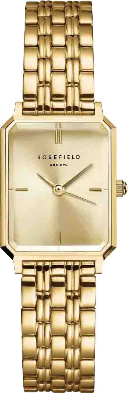 Rosefield Rosefield Horloge OCGSG-O82 Octagon XS Staal met Geelgouden Plating Quartz 19.5 x 24mm Goud