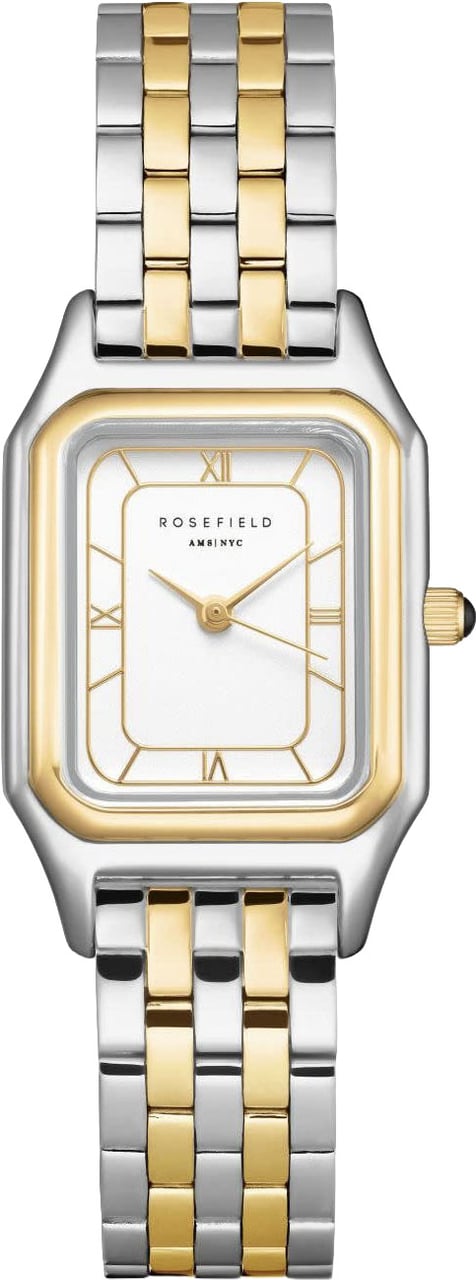 Rosefield Horloge OCWDSD-OC03 Ivy White Gold Roman Staal Bi-Color Quartz en Witte Wijzerplaat 25-30mm Divers