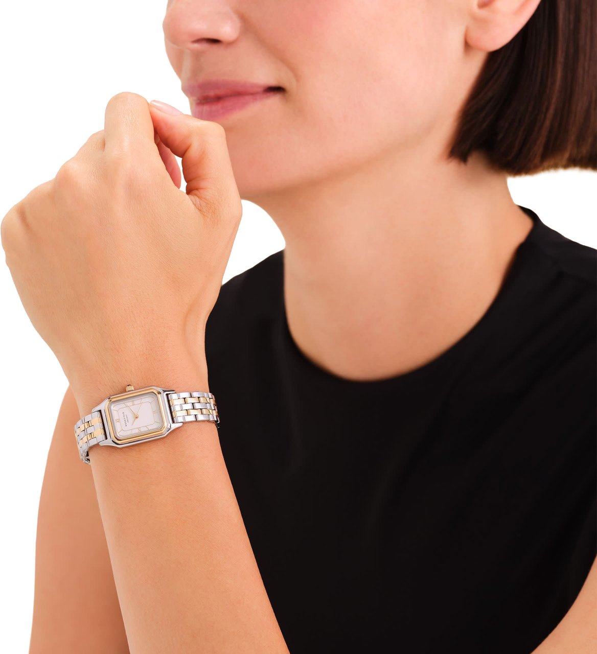 Rosefield Horloge OCWDSD-OC03 Ivy White Gold Roman Staal Bi-Color Quartz en Witte Wijzerplaat 25-30mm Divers