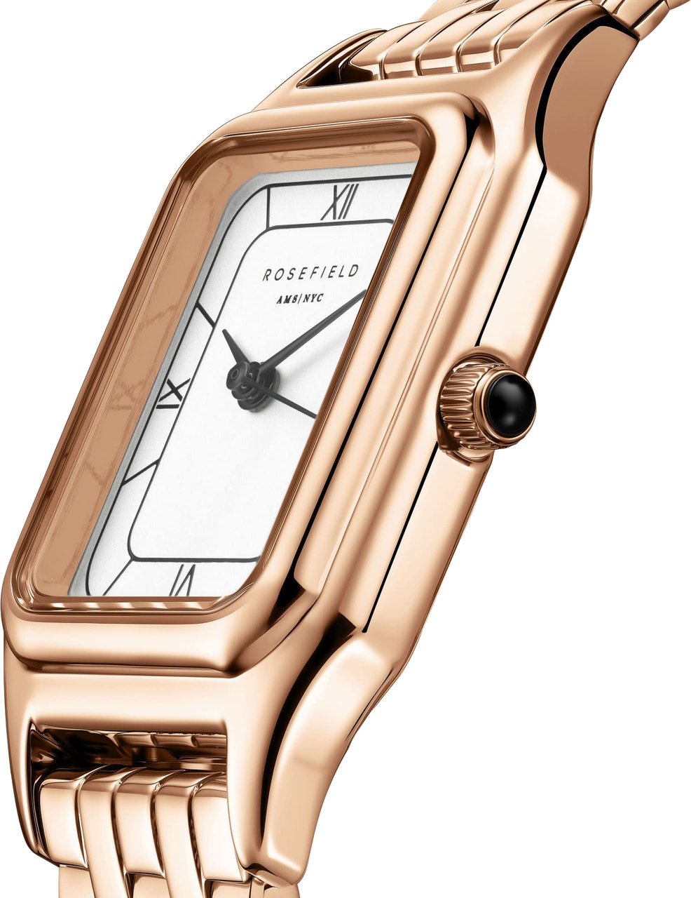 Rosefield Rosefield Horloge OCWRSR-OC04 Staal Rosegouden Plating Quartz Ivy White Goud