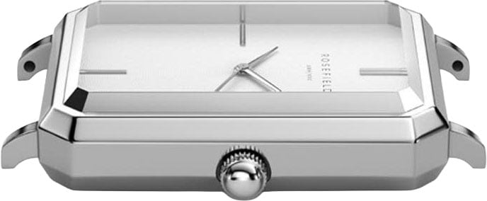 Rosefield Horloge OCWSS-O41 The Octagan Staal Quartz met Witte Wijzerplaat 23mm x 29mm Zilver