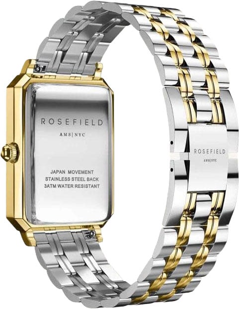 Rosefield Rosefield Horloge OWSSG-O48 The Octagon White Sunray Dial steel silver Gold Duotone Divers