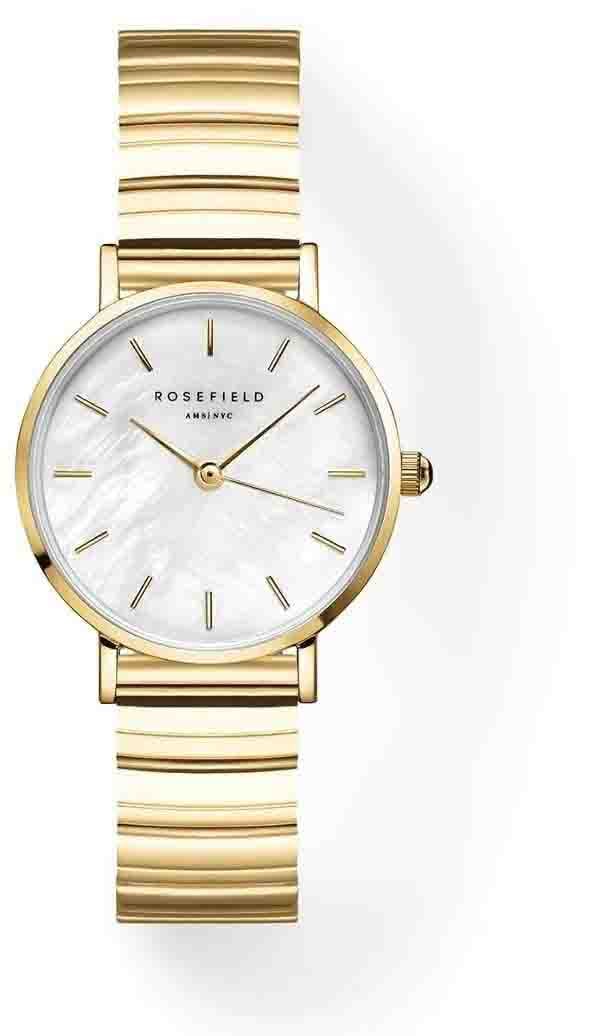 Rosefield Rosefield Horloge SEWGSG-SE02 The Small Edit Staal met Geelgouden Plating Quartz met Parelmoer Wijzerplaat Goud
