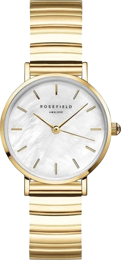 Rosefield Rosefield Horloge SEWGSG-SE02 The Small Edit Staal met Geelgouden Plating Quartz met Parelmoer Wijzerplaat Goud
