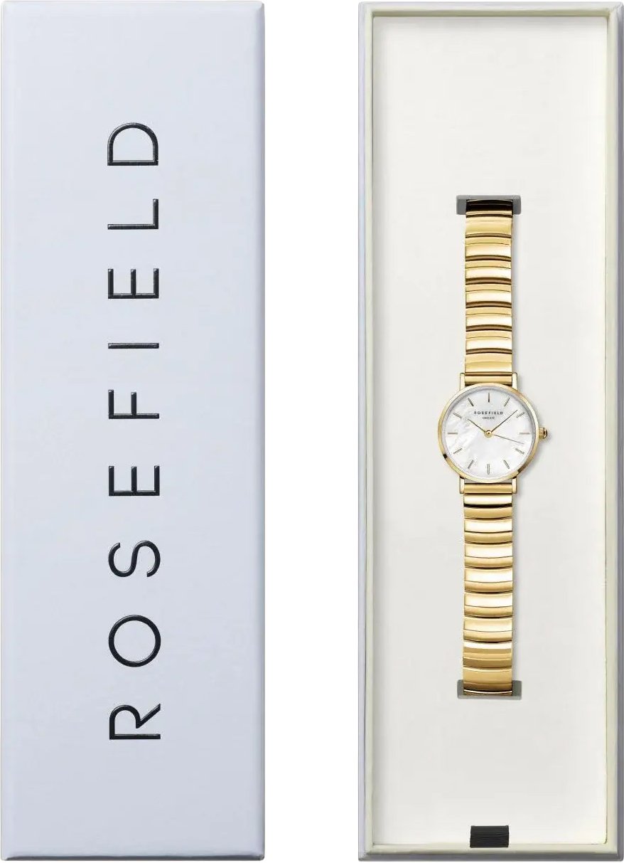 Rosefield Rosefield Horloge SEWGSG-SE02 The Small Edit Staal met Geelgouden Plating Quartz met Parelmoer Wijzerplaat Goud