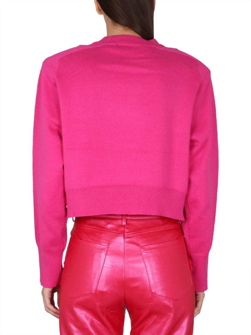 Rotate Vibrant Cropped Sweatshirt Roze