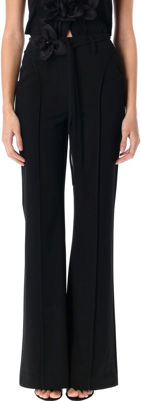 Rotate High Waist Roses Pant Nero Zwart