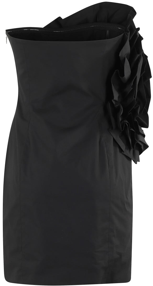 Rotate Big Flower Mini Dress Zwart